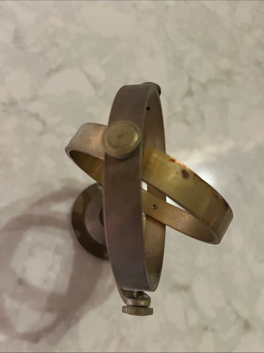 Brass Sconce and mounting brass sphere Vintage
